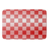 Rood geruit geometrisch badmat (Voorkant)