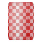 Rood geruit geometrisch badmat (Voorkant Verticaal)