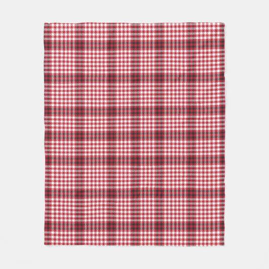 Rood geruit geruit tartantextuur fleece deken (Voorkant)