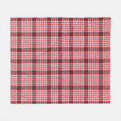 Rood geruit geruit tartantextuur fleece deken (Voorkant (Horizontaal))
