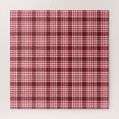 Rood geruit geruit tartantextuur legpuzzel (Horizontaal)