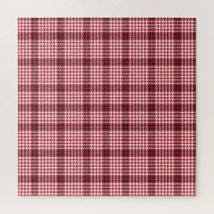Rood geruit geruit tartantextuur legpuzzel