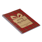 Rood geruit Kerstmis Festief Patroon - Notitieboek (Rechterzijde)