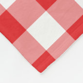 Rood geruit patroon fleece deken (Hoek)