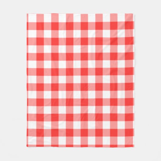 Rood geruit vierkant naadloos patroon fleece deken (Voorkant)