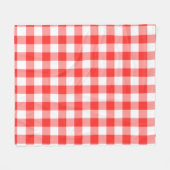 Rood geruit vierkant naadloos patroon fleece deken (Voorkant (Horizontaal))