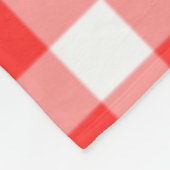 Rood geruit vierkant naadloos patroon fleece deken (Hoek)