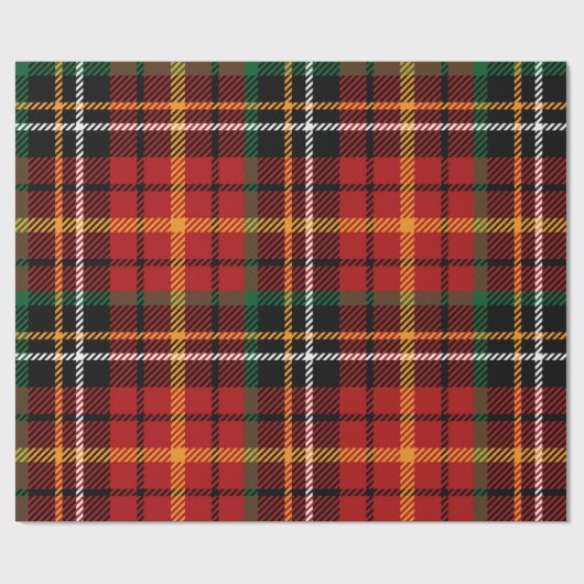 Rood geruite kerst tartan cadeaupapier (Vlak)