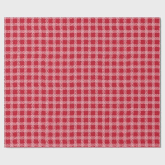 Rood geruite kerstvakantie inpakpapier (Vlak)