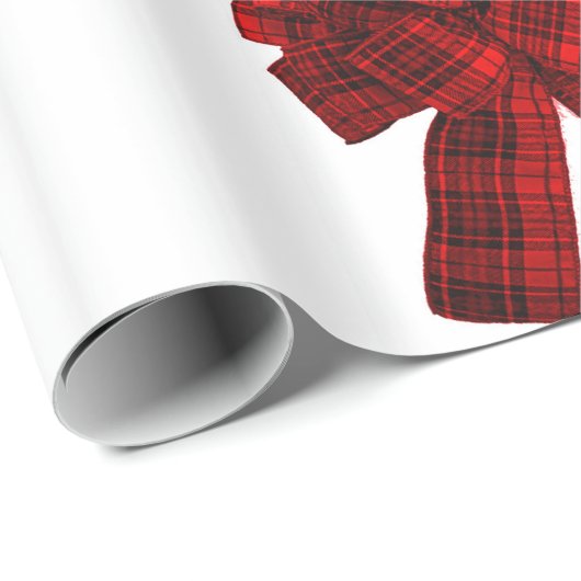 Rood geruite strikken inpakpapier (Rol Hoek)