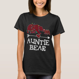 Rood geruite tante Beer buffel familie mama pyjama T-shirt