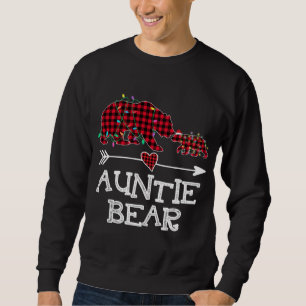 Rood geruite tante Beer buffel familie mama pyjama Trui