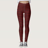 ROOD GERUITE TARTANPATROON LEGGINGS (Voorkant)
