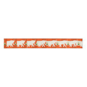 Rood geruite witte olifant Kerstfeest Grosgrain Lint (Voorkant)