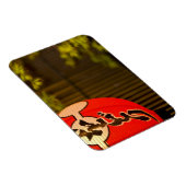 Rood geschilderd papier, lantaarn en boom, Kyoto Magneet (Rechterzijde)