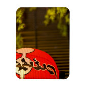 Rood geschilderd papier, lantaarn en boom, Kyoto Magneet (Verticaal)