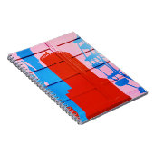 Rood geschilderde muur notitieboek (Rechterzijde)