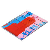 Rood geschilderde muur notitieboek (Linkerzijde)