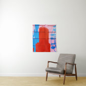 Rood geschilderde muur wandkleed (In situ)