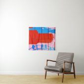 Rood geschilderde muur wandkleed (In Situ (horizontaal))