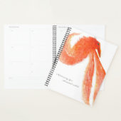 Rood geschilderde mythische vogel planner / agenda (Display)