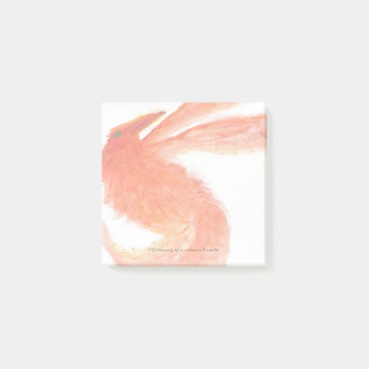 Rood geschilderde mythologische vogel Post-It-noti Post-it® Notes (Voorkant)