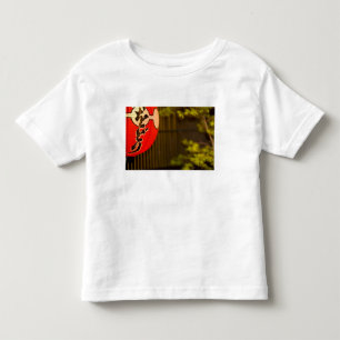 Rood geschilderde papieren lantaarn en boom, Kyoto Kinder Shirts