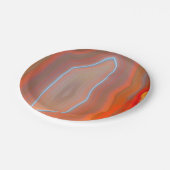 Rood geschuurd gespleten gesel papieren bordje (Gekanteld)