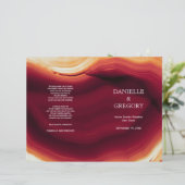 Rood geslice-slice-tweeledig herfstbruiloft (Staand voorkant)