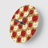 Rood gesneden appels ronde klok (Hoek)