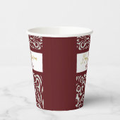 Rood gesneden kerstversieringen papieren bekers (Links)