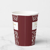 Rood gesneden kerstversieringen papieren bekers (Rechts)