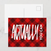 Rood gespeeld eigenlijk kun je aanmoedigend citaat briefkaart (Voorkant / Achterkant)