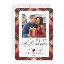 Rood gespeeld patroon Vrolijk kerstfoto