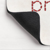 rood gestikt PRAY-tekstbericht met naald Muismat (Hoek)