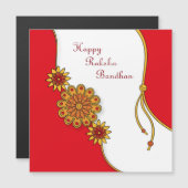 Rood gestileerde Happy Raksha Bandhan (Voorkant / Achterkant)