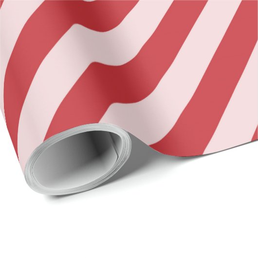 Rood gestreept kerstpatroon cadeaupapier (Rol Hoek)