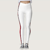 Rood gestreept wit leggings (Voorkant)