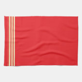 Rood +  Gestreepte Afwerking Keuken Handdoek (Horizontaal)