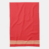 Rood +  Gestreepte Afwerking Keuken Handdoek (Verticaal)