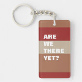 Rood gestreepte grappige tekst typografie zijn we  sleutelhanger (Voorkant)