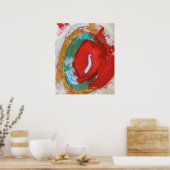 Rood Getij 20 x 24 Poster (Keuken)