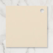 Rood Geum & Vlinder Bloemmotief Rustiek Bedankjes Labels (Achterkant)