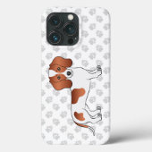 Rood gevlekte gladharige Dachshund Cartoon Hond & Case-Mate iPhone Case (Achterkant)