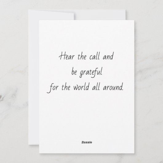 Rood gevleugelde zwarte spreeuw dankbaarheid/vakan feestdagenkaart (Achterkant)