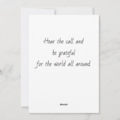 Rood gevleugelde zwarte vogel dankbaarheid/vakanti feestdagenkaart (Achterkant)