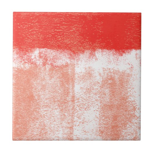 Rood gewalste verf tegeltje (Voorkant)
