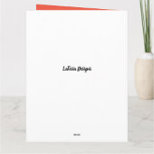 Rood gewatteerde Afro-Amerikaanse 1e Dame Moederda Kaart (Achterkant)