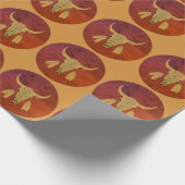 Rood Ghost Dance Buffalo matte wrappapier Cadeaupapier (Hoek)