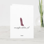Rood GIF van de Schoen van de Stiletto van Feestdagen Kaart (Achterkant)